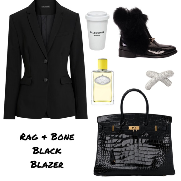 JACKET- Rag & Bone Razor Black Blazer - Picture 10 of 10